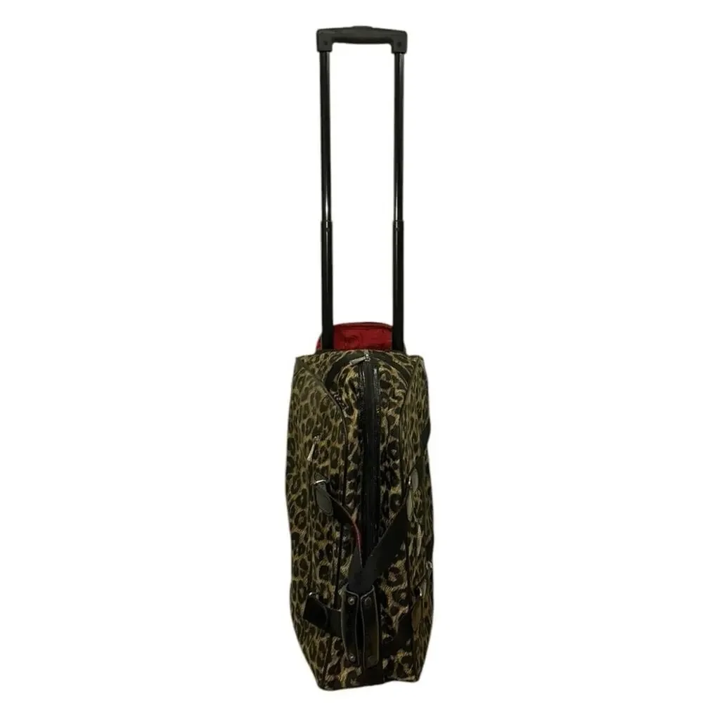 Brighton Leopard Cheetah Print Rolling Overnight Travel Bag